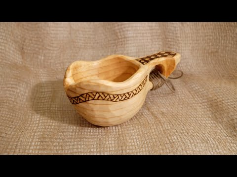Видео: Резьба волнистой Кружки из Пихты. Carving a wavy fir Mug