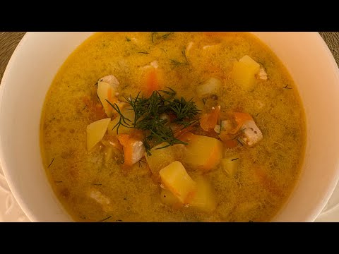 Видео: Тауық еті мен ірімшік сорпасы, өте дәмді және жеңіл рецепт! Сырный суп за 30 минут. 