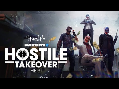 Видео: Просто Payday 2 Hostile Takeover Heist DSOD Стелс Соло