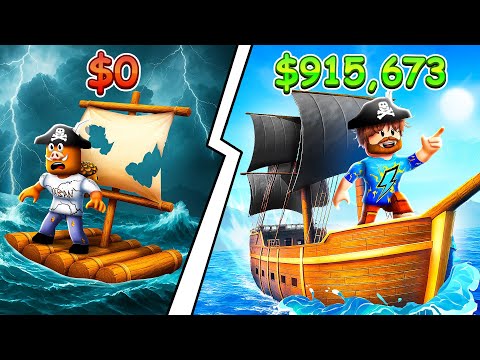 Видео: 😰Строим КОРАБЛЬ с НУЛЯ Чтобы Доплыть до СОКРОВИЩ в Роблокс! + Кабан