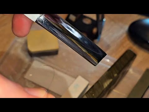 Видео: Какую остроту способна выдержать бритва при нагрузках без выкрашивания? Идеальный финиш бритвы.