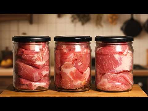 Видео: Секретный бабушкин рецепт! Консервируем мясо в банках — без холодильника!