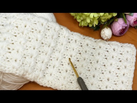 Видео: С этим узором для вязания крючком вы свяжете одеяло за 3 дня! 😍