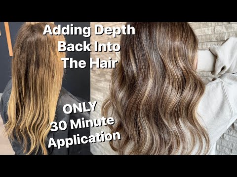 Видео: Нанесение всего за 30 минут | Возвращение глубины волосам | МИНИМАЛЬНАЯ работа с фольгой в 2 тона