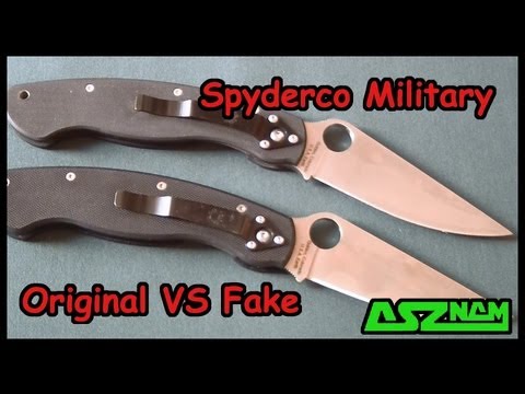 Видео: Как отличить Spyderco Military от подделки