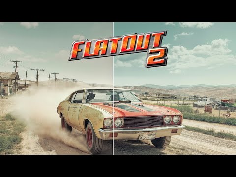 Видео: Оседлай скокуна на трассе! Новая графика в Flatout2! Как улучшить графику в Flatout2!