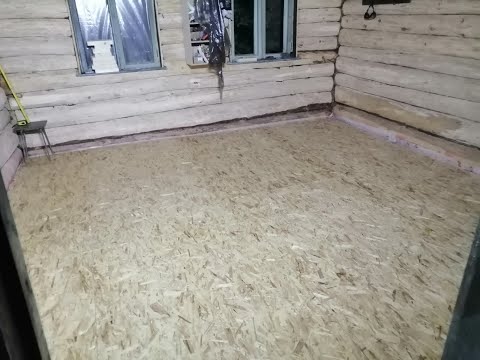 Видео: Дача за 150.000 - 13 серия: Замена полов в доме из бревна часть 2.