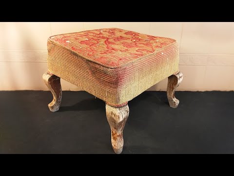 Видео: Реставрация старого пуфа