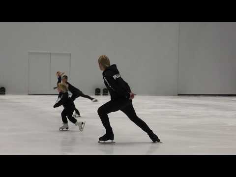 Видео: Евгений Плющенко с учениками - Варей, Ксенией и Сашей Плющенко, Астана, 14.07.2017