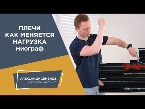 Видео: Плечи. Как меняется нагрузка. Миограф