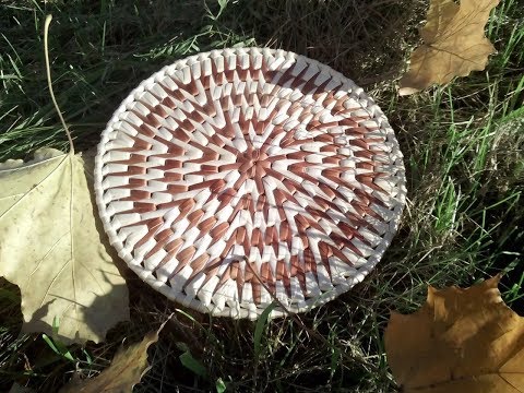 Видео: №31 Плетение основания на фанере. Часть втрая .(Плетение из лозы-Wickerwork)c)