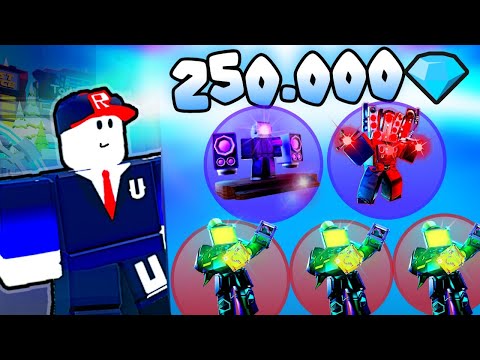 Видео: Я ПОТРАТИЛ в Trading Plaza  250 000 ГЕМОВ # Toilet Tower Defense