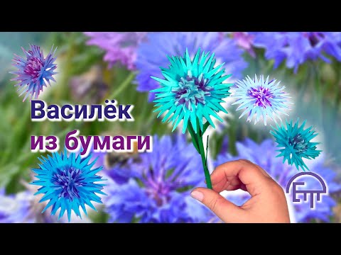 Видео: Василёк из бумаги.
