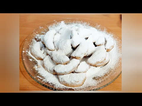 Видео: Печём Курабье-Kurabiye Рассыпчатое Греческое Рождественское Печенье!Тает во Рту!Рецепт 👇