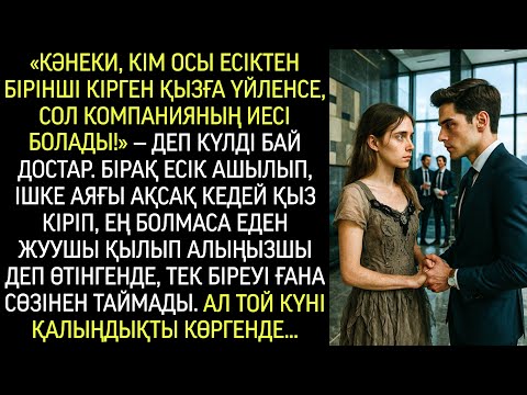 Видео: «Кім осы есіктен бірінші кіргенге үйленсе, сол компанияның иесі атанады…»