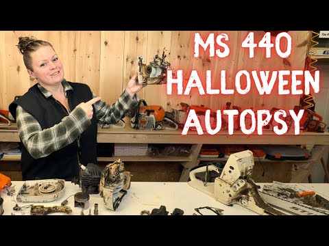 Видео: Ужасное шоу на Хэллоуин: ещё два «магазина» не смогли починить | Stihl MS440 с серьёзными проблемами