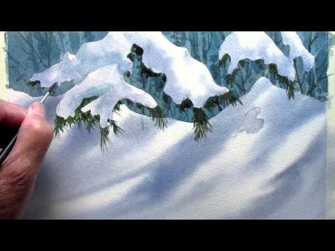 Видео: Как нарисовать снег