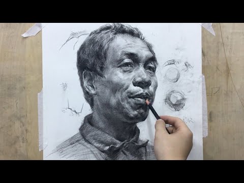 Видео: Учимся рисовать портрет старика карандашом