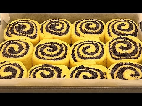 Видео: Всегда свежие, заливные булочки с маком/Jellied Poppy Seed Buns