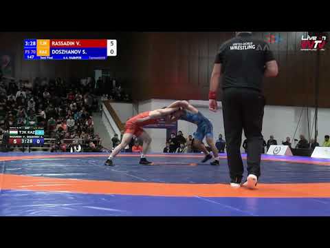 Видео: МТ памяти Ахмата Кадырова 70 кг полуфинал:ВИКТОР РАССАДИН (Таджикистан)-Санжар Досжанов (Казахстан)