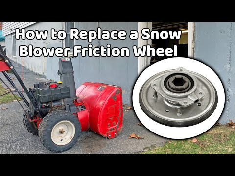 Видео: Замена фрикционного колеса на колесном снегоочистителе MTD