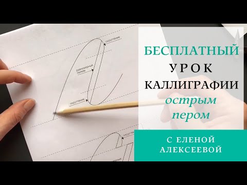 Видео: БЕСПЛАТНЫЙ урок по каллиграфии для начинающих острым пером. Подписываем открытку!