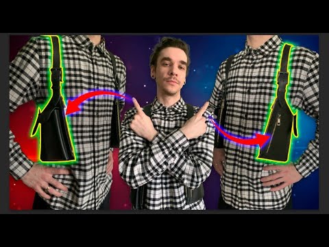 Видео: Изготовление кожаной... СУМКА-КОБУРА?... СУМКА-ЖИЛЕТ?... ПОРТУПЕЯ-СУМКА?...