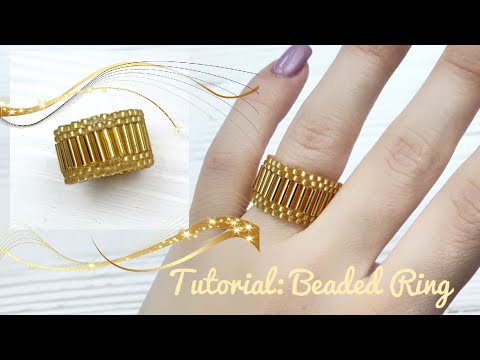 Видео: Мастер-класс: Кольцо из стекляруса и бисера | Tutorial: Ring made of glass beads and beads