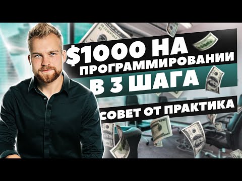 Видео: Доход программиста с нуля до 1000$ в месяц. Как заработать программисту? Работа в интернете