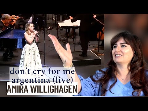Видео: Амира Виллигхаген — «Don't Cry For Me Argentina» — Реакция и анализ преподавателя вокала