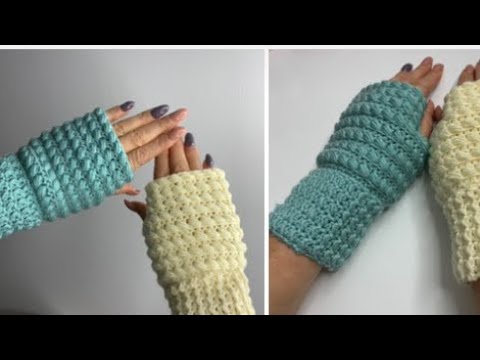 Видео: Тёплые и красивые митенки, вяжем крючком.🧶☕️