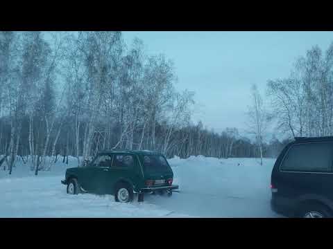 Видео: Ниссан Ларго., Лада нива, Ваз 2112 По лесу и снегу