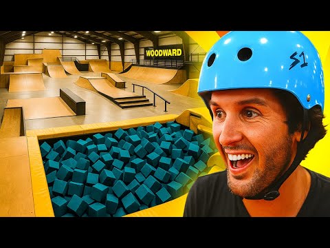 Видео: Мы построили ОГРОМНУЮ полосу препятствий в скейт-парке Woodward