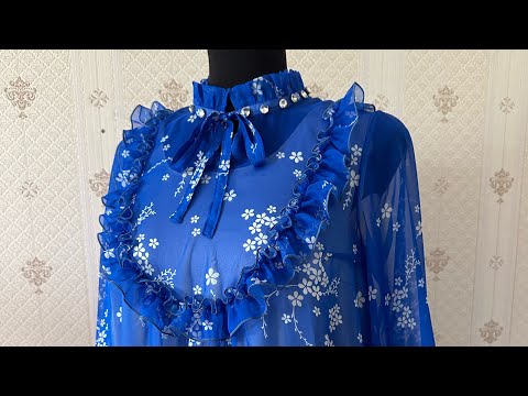 Видео: Италялық шифон матасынан 48размерде көйлек тігу