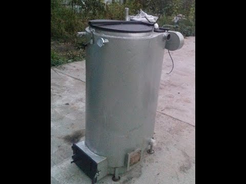 Видео: Шахтный твёрдотопливный котёл Холмова длительного горения