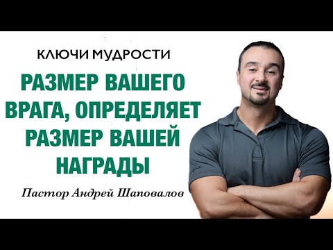 Видео: КЛЮЧИ МУДРОСТИ «Размер вашего врага определяет размер вашей награды» Пастор Андрей Шаповалов