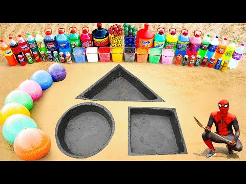 Видео: Как сделать круглые, квадратные и треугольные отверстия с помощью цемента, гигантской «Фанты», «М...