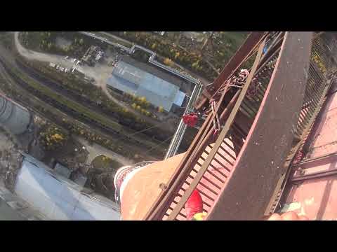 Видео: Покраска трубы 233 метра