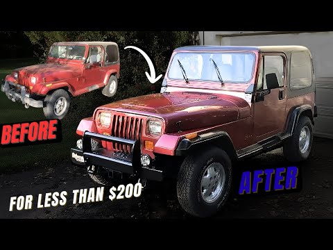 Видео: ВОССТАНОВЛЕНО: Бюджетный Jeep YJ: обновление интерьера и экстерьера менее чем за 200 долларов