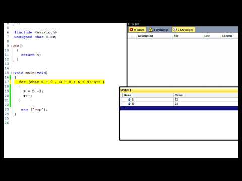 Видео: программирование на си для микроконтроллеры avr  ( c для avr "операторы цикла")