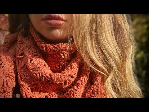 Видео: Вяжем потрясающий осенний шарф бактус! 🍁🍁🍁 Мастер-класс! How to crochet beautiful scarf baktus