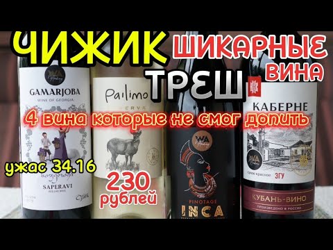 Видео: Чижик.Хорошее вино до 300 рублей Каберне Совиньон Кубань-вино.Чилийское вино.Грузинское вино.Пинотаж