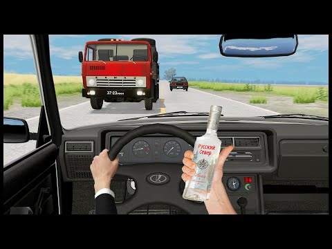 Видео: ПЬЯНЫЙ СЕЛ За РУЛЬ! СРАЗУ АВАРИЯ? - BeamNg Drive