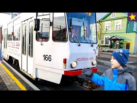 Видео: Городской транспорт для детей Трамваи, автобусы, грузовики, спецтехника Video for children