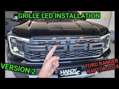 Видео: Установка светодиодных фонарей в решетку радиатора, версия 2, Ford Ranger Raptor 2024, часть 2