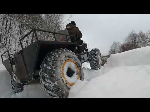 Видео: Где предел? Каракат по снегу.