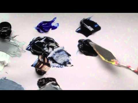 Видео: Как смешать теплую и холодную черную акриловую краску