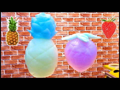 Видео: Изготовление сахарной ваты. Потрясающий силуэт. Ананас / Клубника