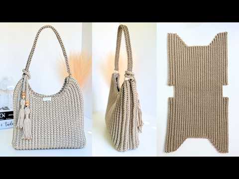 Видео: Легкая сумка крючком для начинающих