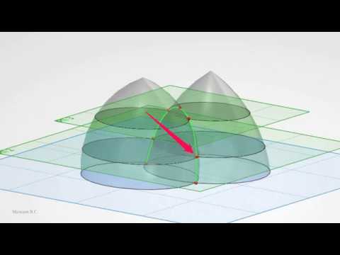 Видео: Инженерная графика Пересечение поверхностей вращения